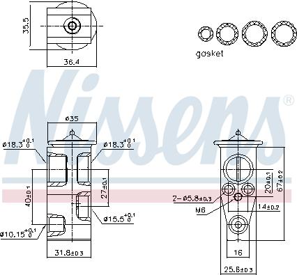 Nissens 999444 - Expansion Valve, air conditioning onlydrive.pro