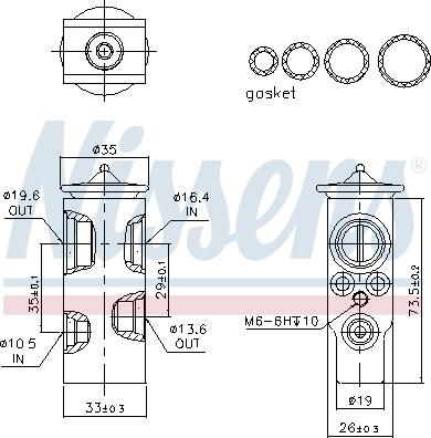 Nissens 999350 - Expansion Valve, air conditioning onlydrive.pro