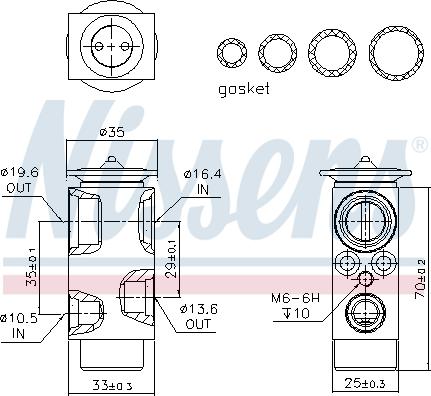 Nissens 999352 - Expansion Valve, air conditioning onlydrive.pro