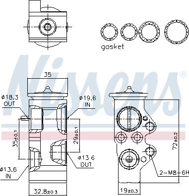 Nissens 999313 - Išsiplėtimo vožtuvas, oro kondicionavimas onlydrive.pro