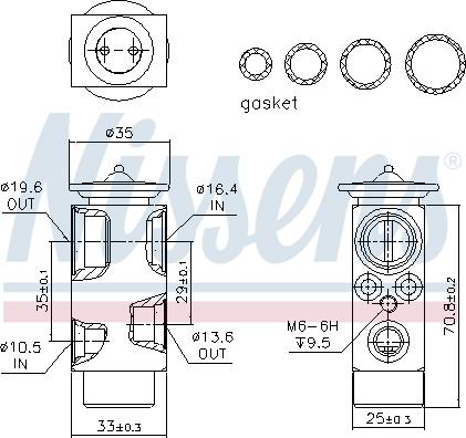 Nissens 999322 - Išsiplėtimo vožtuvas, oro kondicionavimas onlydrive.pro