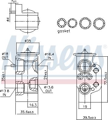 Nissens 999376 - Расширительный клапан, кондиционер onlydrive.pro