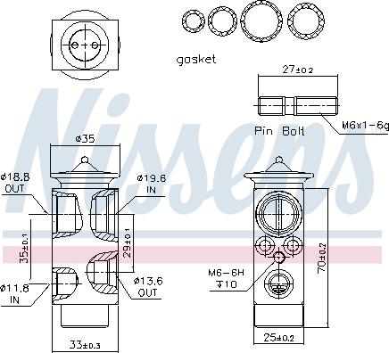 Nissens 999233 - Расширительный клапан, кондиционер onlydrive.pro