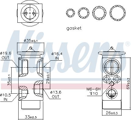 Nissens 999224 - Išsiplėtimo vožtuvas, oro kondicionavimas onlydrive.pro