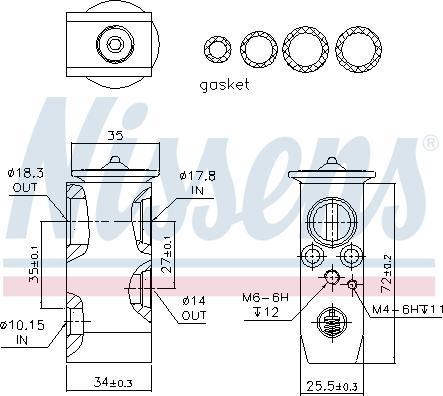 Nissens 999279 - Расширительный клапан, кондиционер onlydrive.pro