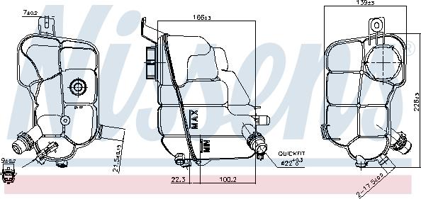 Nissens 996157 - Expansion Tank, coolant onlydrive.pro