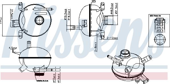 Nissens 996171 - Expansion Tank, coolant onlydrive.pro