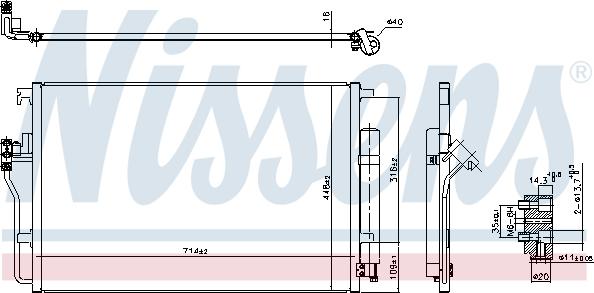 Nissens 94917 - Kondensatorius, oro kondicionierius onlydrive.pro