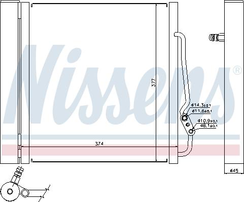 Nissens 94543 - Condenser, air conditioning onlydrive.pro