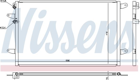 Nissens 940491 - Kondensators, Gaisa kond. sistēma onlydrive.pro