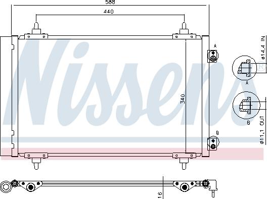 Nissens 940111 - Condenser, air conditioning onlydrive.pro