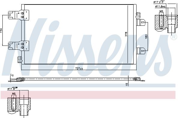 Nissens 940186 - Condenser, air conditioning onlydrive.pro