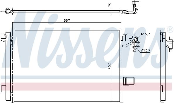 Nissens 940345 - Lauhdutin, ilmastointilaite onlydrive.pro