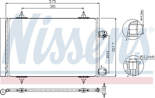 Nissens 940239 - Kondensators, Gaisa kond. sistēma onlydrive.pro