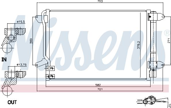 Nissens 940238 - Конденсатор кондиционера onlydrive.pro