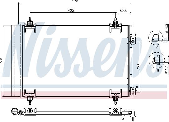 Nissens 94826 - Condenser, air conditioning onlydrive.pro