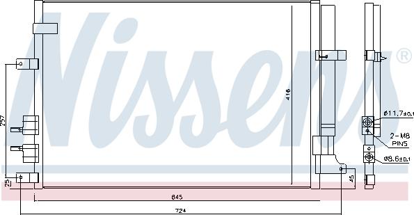 Nissens 94871 - Condenser, air conditioning onlydrive.pro