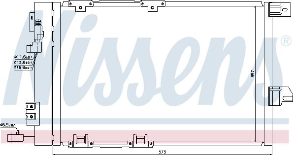 Nissens 94384 - Condenser, air conditioning onlydrive.pro