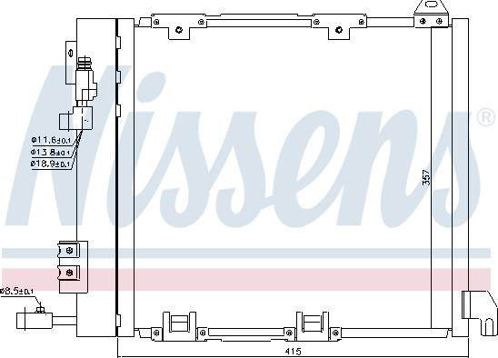 Nissens 94385 - Lauhdutin, ilmastointilaite onlydrive.pro