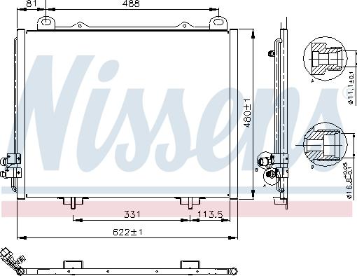 Nissens 94285 - Lauhdutin, ilmastointilaite onlydrive.pro