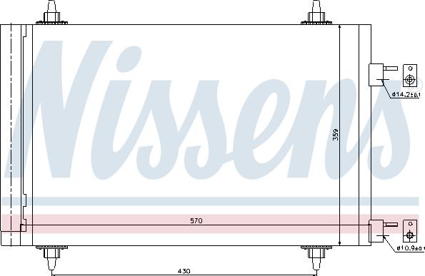 Nissens 94758 - Condenser, air conditioning onlydrive.pro