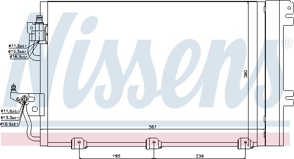 Nissens 94767 - Condenser, air conditioning onlydrive.pro