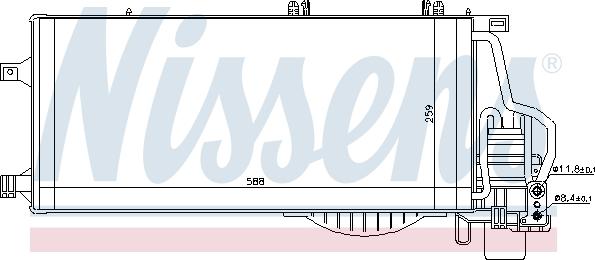 Nissens 94722 - Condenser, air conditioning onlydrive.pro