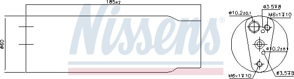 Nissens 95170 - Осушитель, кондиционер onlydrive.pro