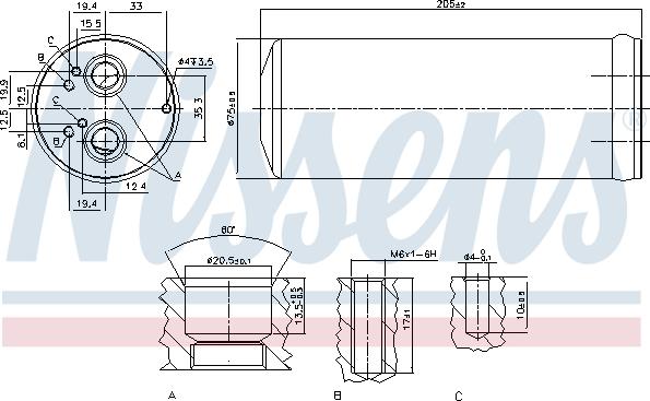 Nissens 95352 - Осушитель, кондиционер onlydrive.pro