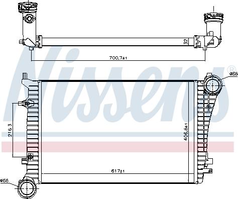 Nissens 96619 - Tarpinis suslėgto oro aušintuvas, kompresorius onlydrive.pro