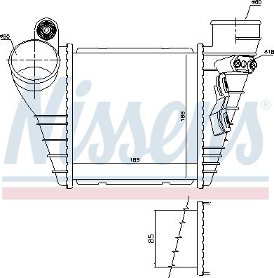 Nissens 96847 - Интеркулер, теплообменник турбины onlydrive.pro