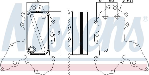 Nissens 90984 - Oil Cooler, engine oil onlydrive.pro