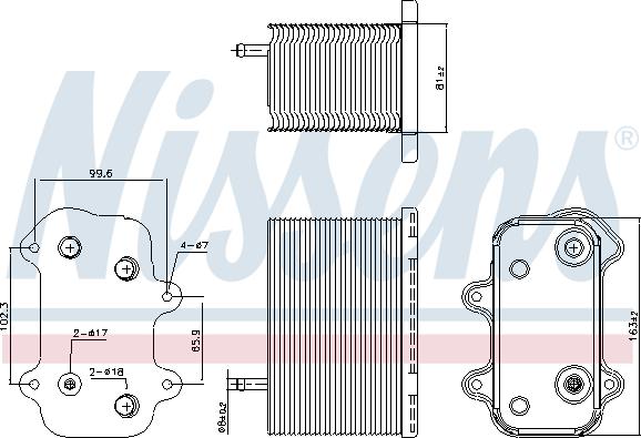 Nissens 90938 - Eļļas radiators, Motoreļļa onlydrive.pro