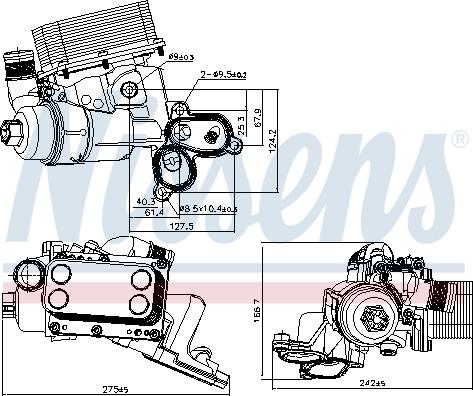 Nissens 90924 - Oil Cooler, engine oil onlydrive.pro