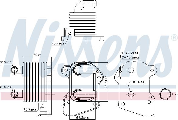 Nissens 90978 - Oil Cooler, engine oil onlydrive.pro