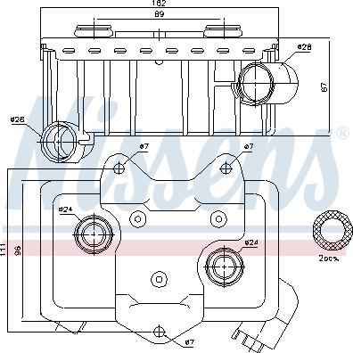 Nissens 90582 - Oil Cooler, engine oil onlydrive.pro