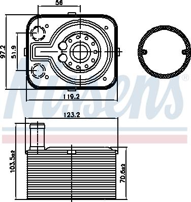 Nissens 90655 - Масляный радиатор, двигательное масло onlydrive.pro