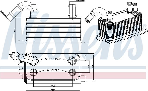 Nissens 90661 - Масляный радиатор, автоматическая коробка передач onlydrive.pro