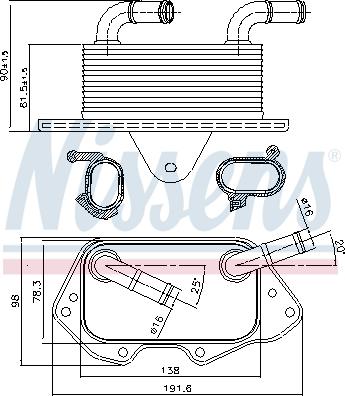 Nissens 90662 - Oil Cooler, engine oil onlydrive.pro