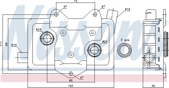 Nissens 90618 - Oil Cooler, engine oil onlydrive.pro