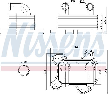 Nissens 90682 - Oil Cooler, engine oil onlydrive.pro