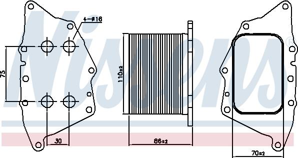 Nissens 90862 - Oil Cooler, engine oil onlydrive.pro