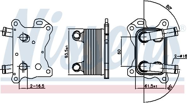 Nissens 90881 - Oil Cooler, engine oil onlydrive.pro