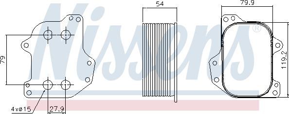 Nissens 90745 - Oil Cooler, engine oil onlydrive.pro