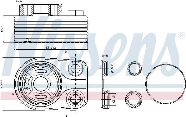 Nissens 90705 - Oil Cooler, engine oil onlydrive.pro