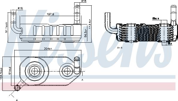 Nissens 90708 - Oil Cooler, automatic transmission onlydrive.pro