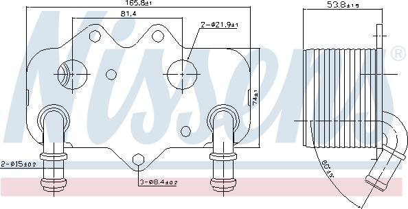 Nissens 90781 - Oil Cooler, engine oil onlydrive.pro