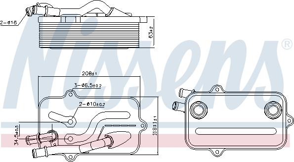 Nissens 90782 - Oil Cooler, automatic transmission onlydrive.pro