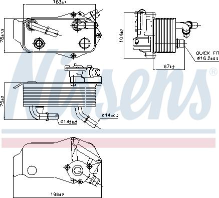 Nissens 90736 - Масляный радиатор, автоматическая коробка передач onlydrive.pro