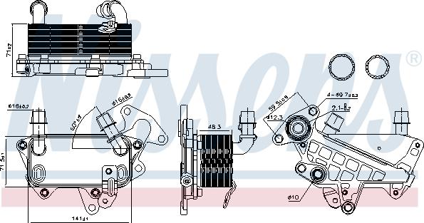 Nissens 90732 - Oil Cooler, automatic transmission onlydrive.pro